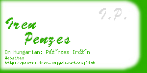 iren penzes business card